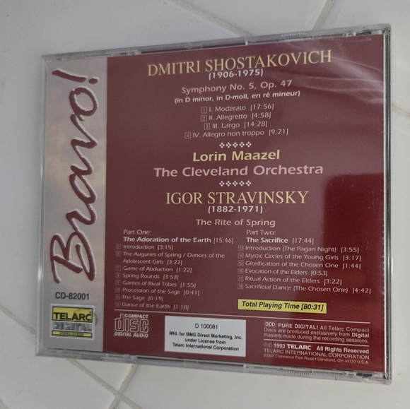 Shostakovich Symphony No. 5 Lorin Maazel/The Cleveland Orchestra, BN Sealed CD - Picture 2 of 2
